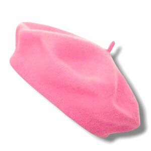 Wool Knitted Beret Pink Classic French Parisian Romantic Bookish Soft Girl NWOT